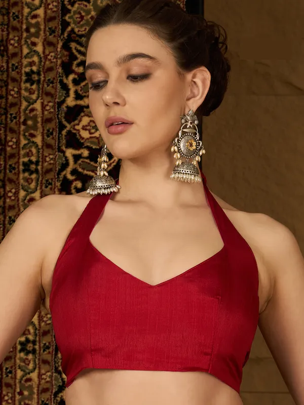 Vibrant_Red_&_Pink_Bhagalpuri_Cotton_Saree_With_Unstitched_Blouse