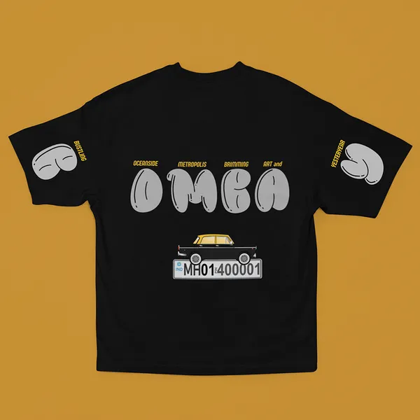 Black_Bombay_Printed_Oversized_Frenchterry_250Gsm_Cotton_T-Shirt