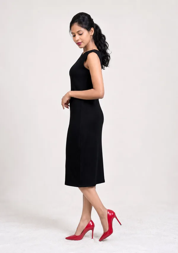 Black_Sleeveless_Bodycon_Midi_Dress_For_Women
