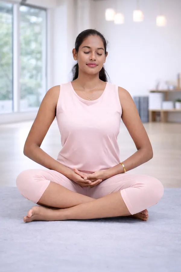 Skin_Friendly_Lyocell_Elastane_Stretch_Pink_Sleeveless_Non_Polyester_Activewear_Set_For_Women