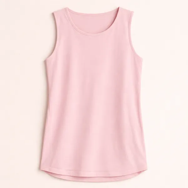 Skin_Friendly_Lyocell_Elastane_Stretch_Pink_Sleeveless_Non_Polyester_Activewear_Set_For_Women