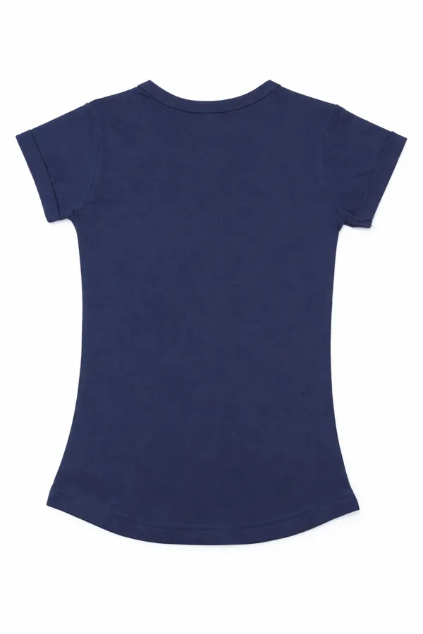 Navy_Blue_Graphic_Print_Round_Neck_T-Shirt_For_Girls