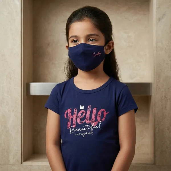 Multicolor_Girls_Cotton_Graphic_Print_T-Shirt_Set_With_Face_Mask