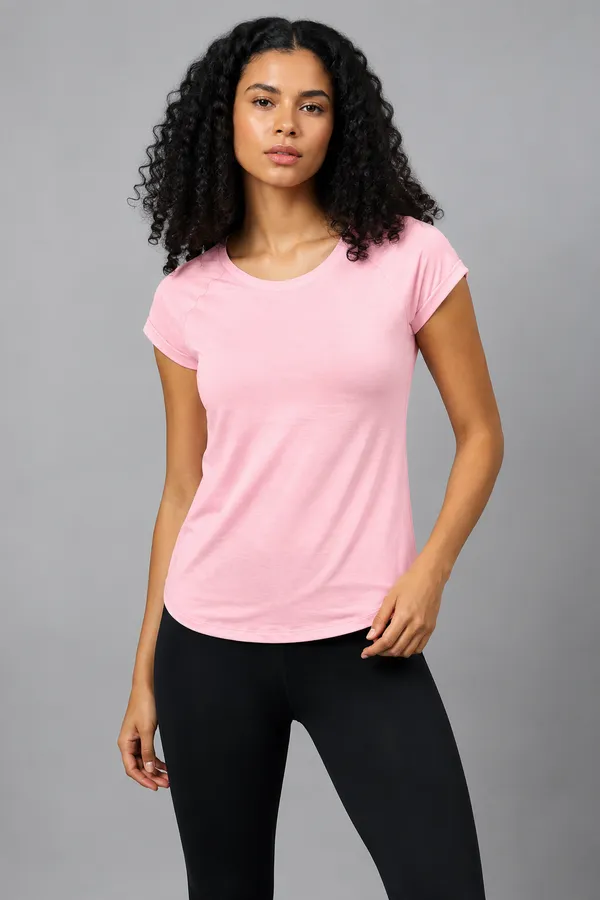 Pink_Lyocell_Elastane_active_wear_For_Women_-slim_fit