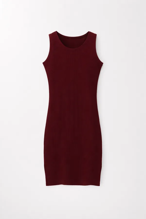 Maroon_Sleeveless_Bodycon_Dress_For_Women