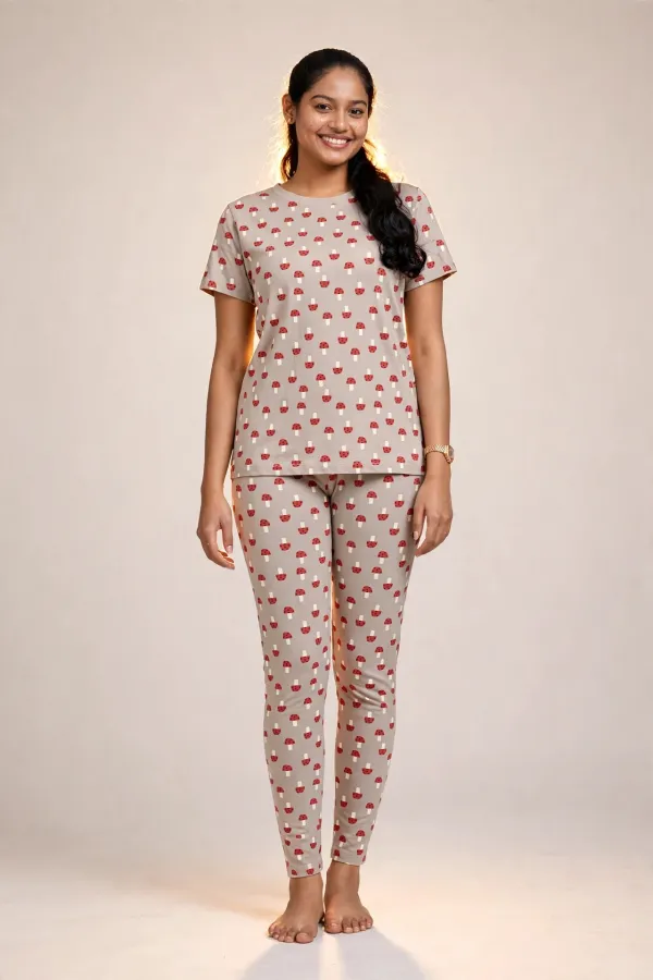 Mushroom_Print_Skin_Friendly_Lyocell_Elastane_Stretch_Lyocell_Lounge_Set