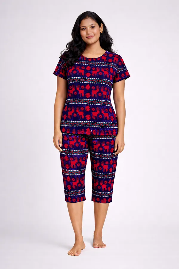Christmas_Reindeer_Printed_Skin_Friendly_Lyocell_Elastane_Stretch_Loungewear_Set_For_Women