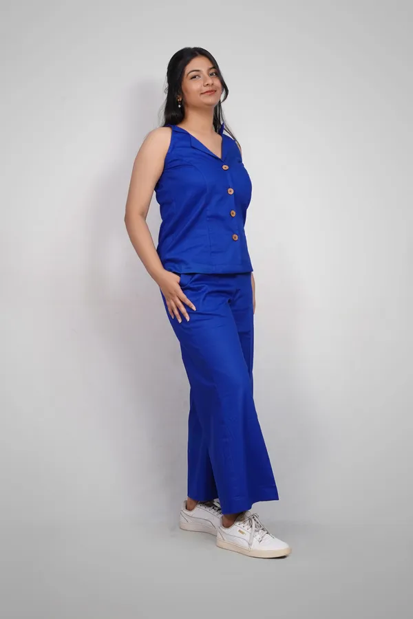 Royal_Blue_Cotton_Sleeveless_Co-Ord_Set_For_Women