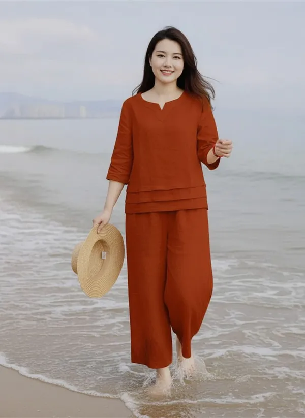 Orrange_Cotton_Casual_Loose_Solid_Tracksuit_Outfits