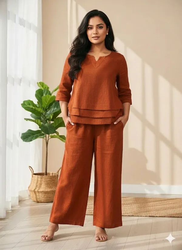 Orrange_Cotton_Casual_Loose_Solid_Tracksuit_Outfits