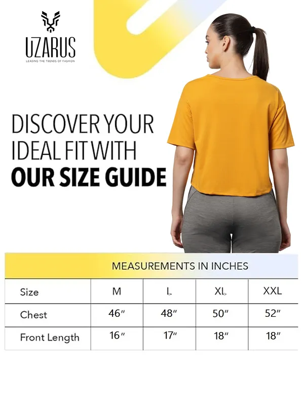UZARUS_Women's_Regular_Fit_Gym_T-Shirt__Soft,_Breathable_&_Quick-Dry_Activewear__Ideal_for_Workout_,_Yoga,_Running,_Exercise,_Casual_Outings_&_Everyday_Comfort__Lightweight_&_Stretchable_Sportswear_Top_for_women