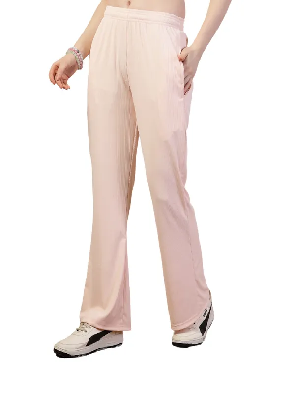 Misty_Rose_Ribbed_Stretchable_Bell_Bottom_Trouser_With_Elasticated_Drawstring_Waist_&_Side_Pocket_For_Women_&_Girls