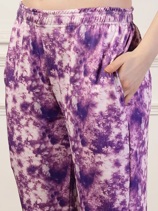 Purple_Printed_Bell_&_Bottom_Trousers_With_2_Side_Pockets_For_Women_&_Girls