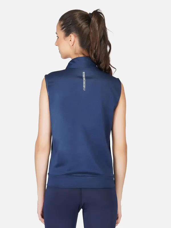 Navy_Sleeveless_Training_Sports_Gym_Jacket_For_Women_&_Girls