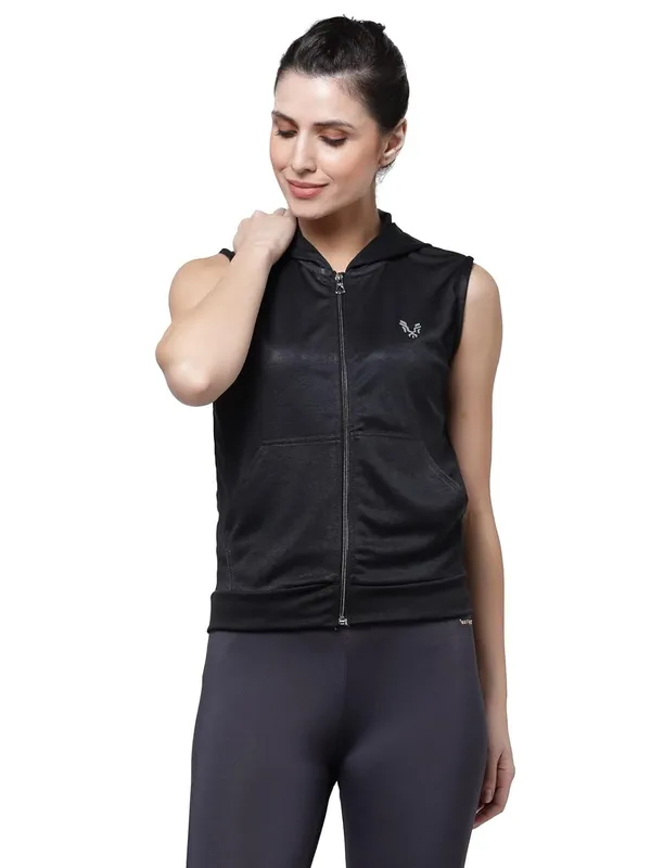 Black_Sleeveless_Hooded_Training_Sports_Gym_Jacket_For_Women_&_Girls