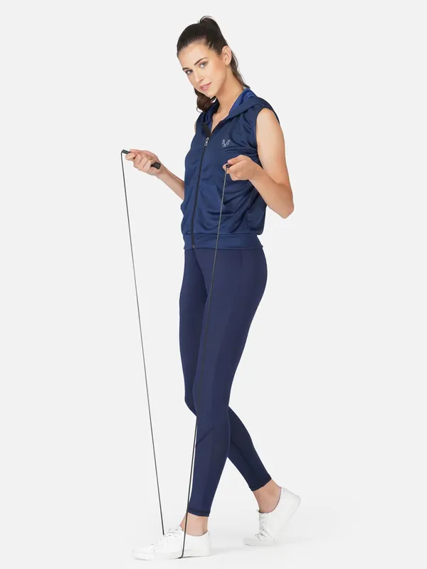 Navy_Sleeveless_Hooded_Training_Sports_Gym_Jacket_For_Women_&_Girls
