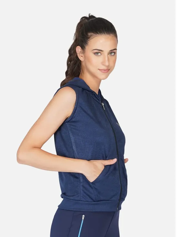 Navy_Sleeveless_Hooded_Training_Sports_Gym_Jacket_For_Women_&_Girls