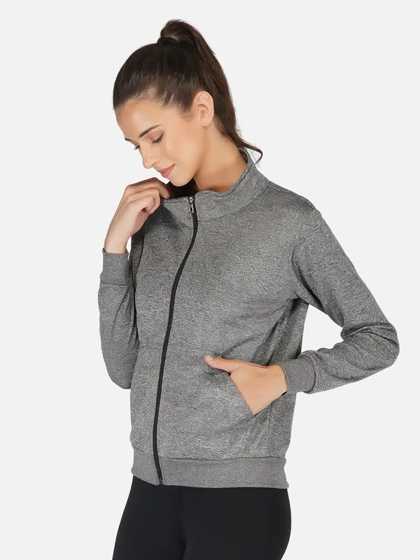 Grey_Sports_Gym_Training_Jacket_For_Women_&_Girls