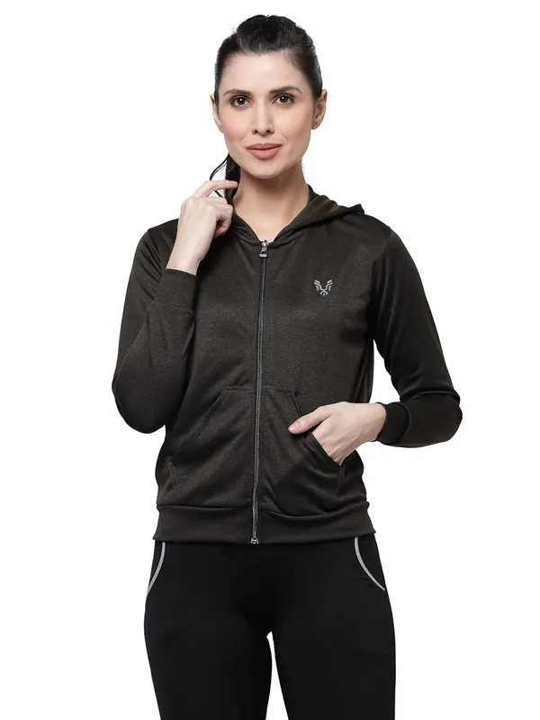 Military_Green_Hooded_Sports_Gym_Training_Jacket_For_Women_&_Girls
