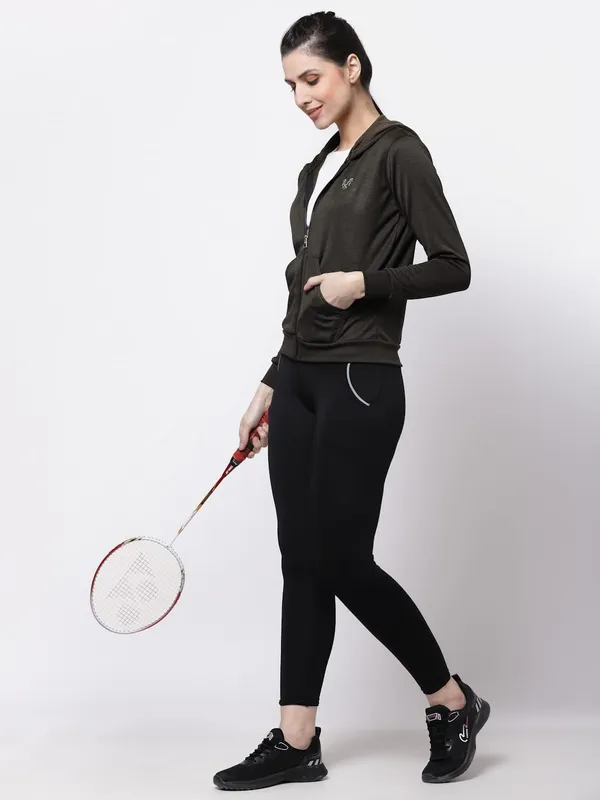Military_Green_Hooded_Sports_Gym_Training_Jacket_For_Women_&_Girls
