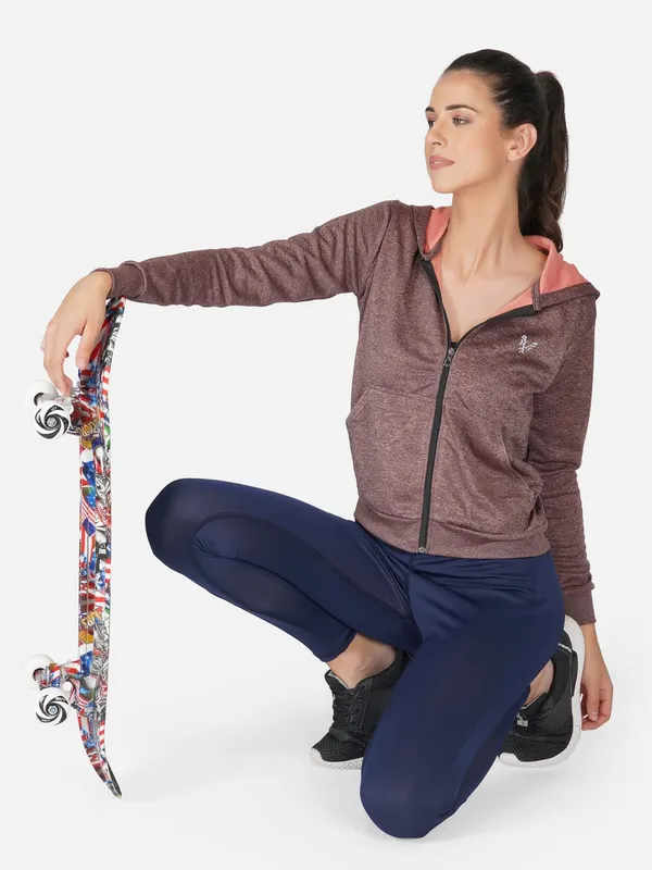 Port_Red_Hooded_Sports_Gym_Training_Jacket_For_Women_&_Girls