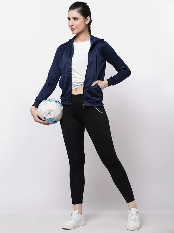 Navy_Hooded_Sports_Gym_Training_Jacket_For_Women_&_Girls