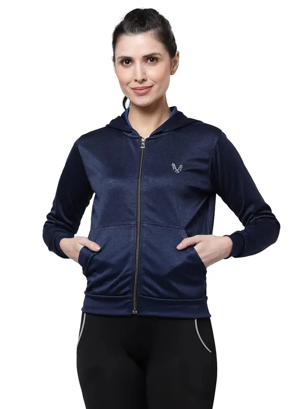 Navy_Hooded_Sports_Gym_Training_Jacket_For_Women_&_Girls