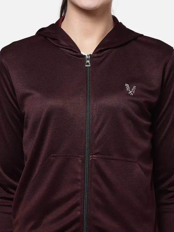 Wine_Hooded_Sports_Gym_Training_Jacket_For_Women_&_Girls