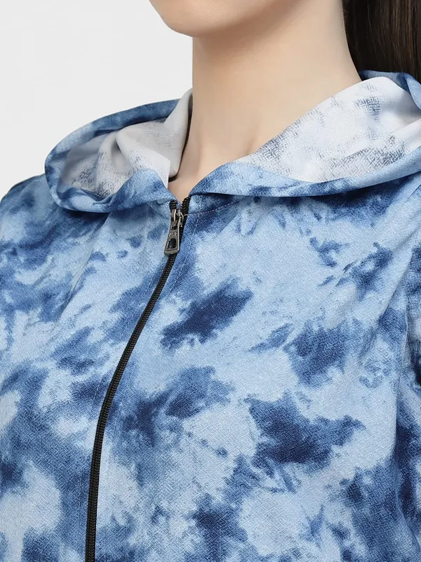 Blue_Standard_Length_Polyester_Sleeveless_Hooded_Training_Sports_Gym_Jacket_For_Women_&_Girls