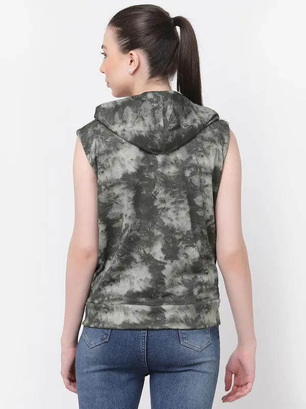 Green_Standard_Length_Polyester_Sleeveless_Hooded_Training_Sports_Gym_Jacket_For_Women_&_Girls