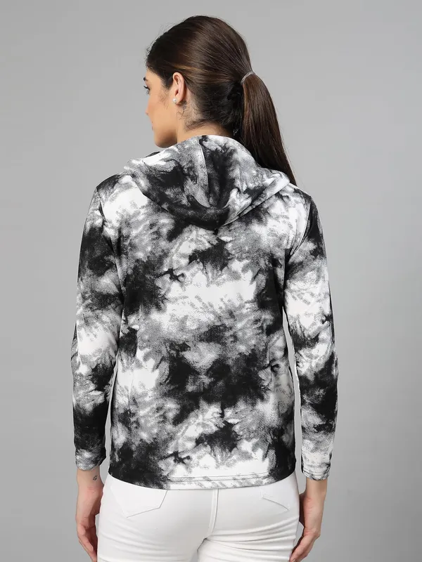 Black_&_White_Standard_Length_Polyester_Hooded_Sports_Gym_Training_Jacket_For_Women_&_Girls