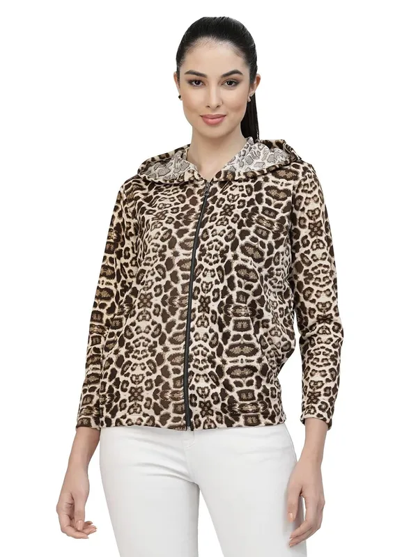 Brown_Standard_Length_Polyester_Hooded_Sports_Gym_Training_Jacket_For_Women_&_Girls