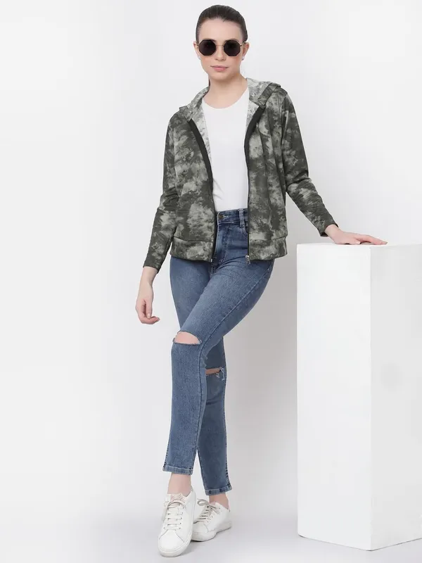 Green_Standard_Length_Polyester_Hooded_Sports_Gym_Training_Jacket_For_Women_&_Girls