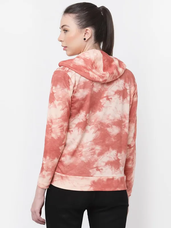 Peach_Standard_Length_Polyester_Hooded_Sports_Gym_Training_Jacket_For_Women_&_Girls