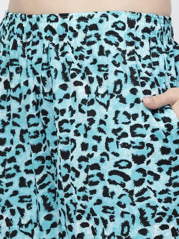 Aqua_Animal_Print_Tie-Dye_Night_Suit_Set_For_Women