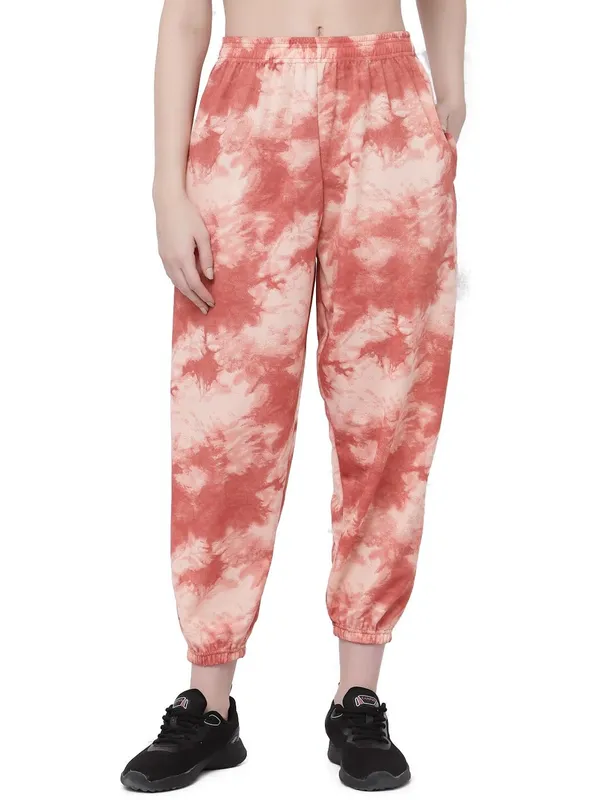 Peach_Relaxed_Fit_Printed_Pyjamas_For_Women_&_Girls