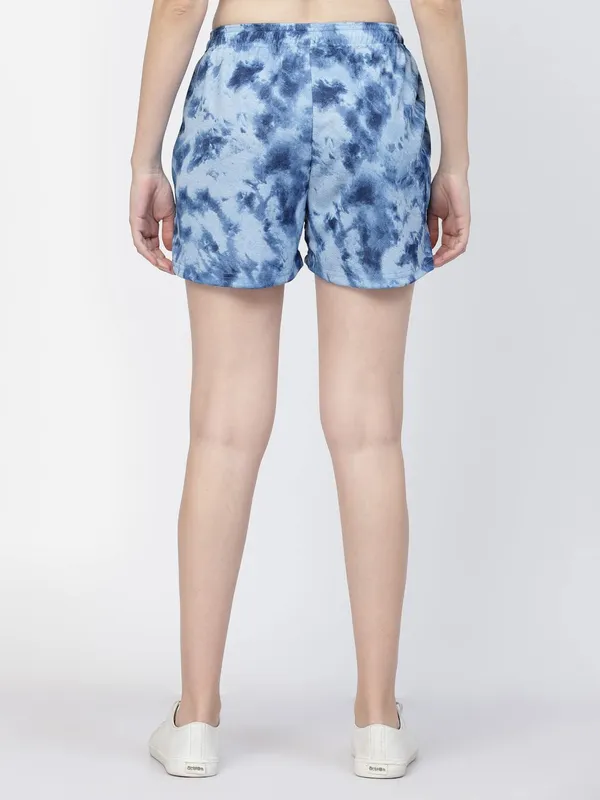 Blue_Relaxed_Fit_Printed_Shorts_With_Side_Pockets_For_Women_&_Girls