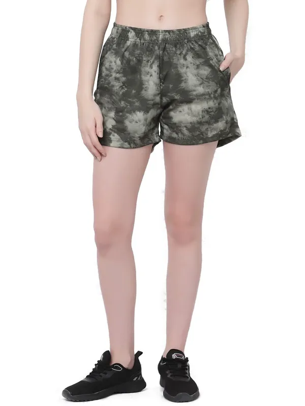 Green_Relaxed_Fit_Printed_Shorts_With_Side_Pockets_For_Women_&_Girls