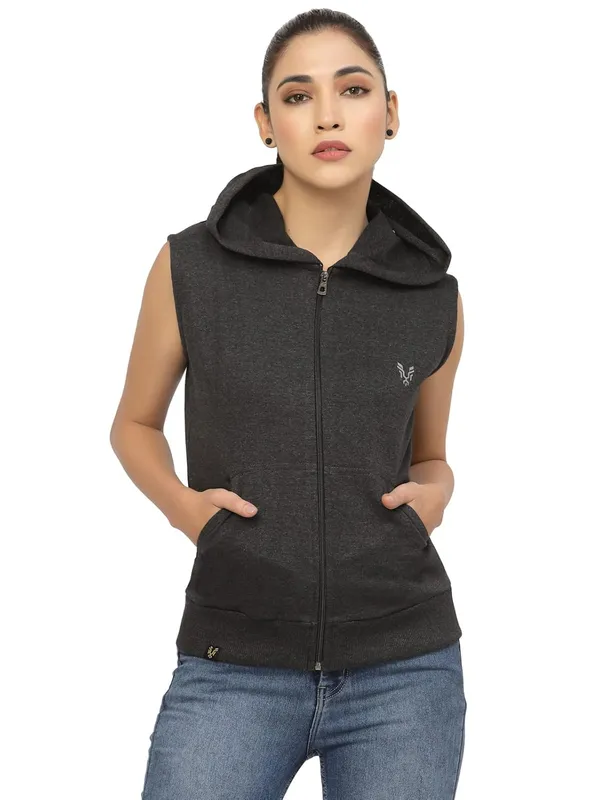 Dark_Melange_Cotton_Blend_Standard_Length_Jacket_For_Women_&_Girls