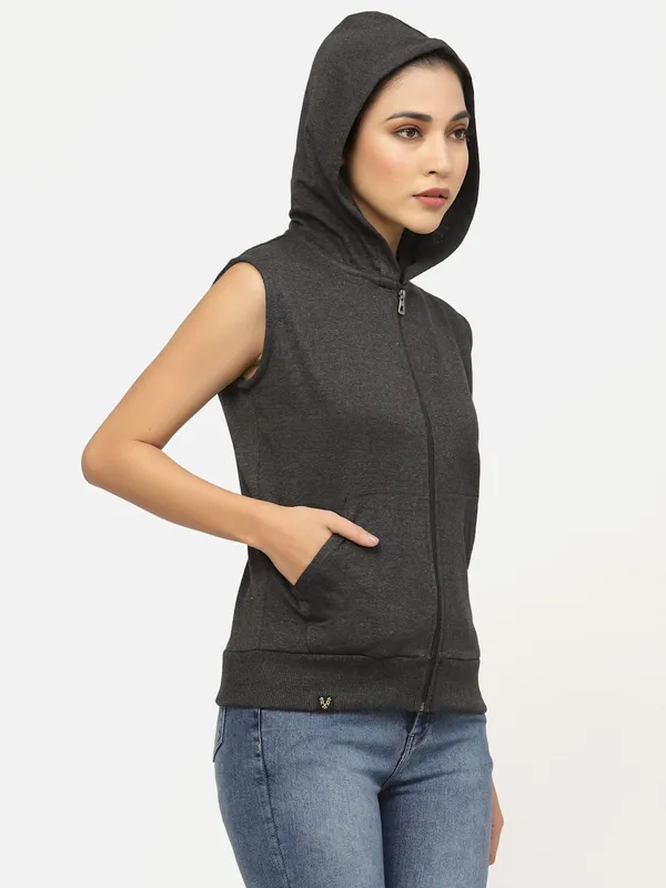 Dark_Melange_Cotton_Blend_Standard_Length_Jacket_For_Women_&_Girls