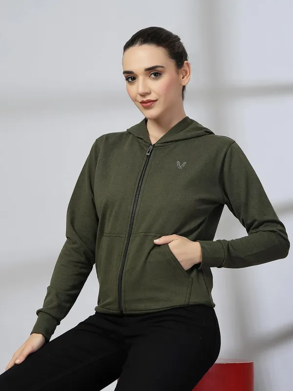 Green_Cotton_Sweatshirt_Hoodie_For_Women_&_Girls