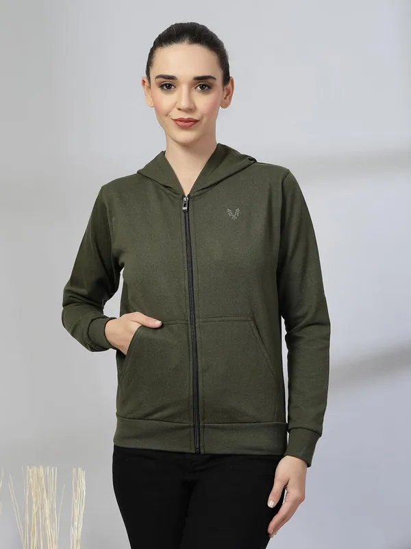 Green_Cotton_Sweatshirt_Hoodie_For_Women_&_Girls