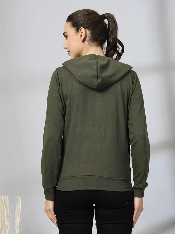 Green_Cotton_Sweatshirt_Hoodie_For_Women_&_Girls