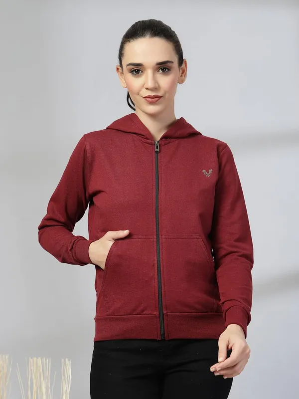 Wine_Cotton_Sweatshirt_Hoodie_For_Women_&_Girls