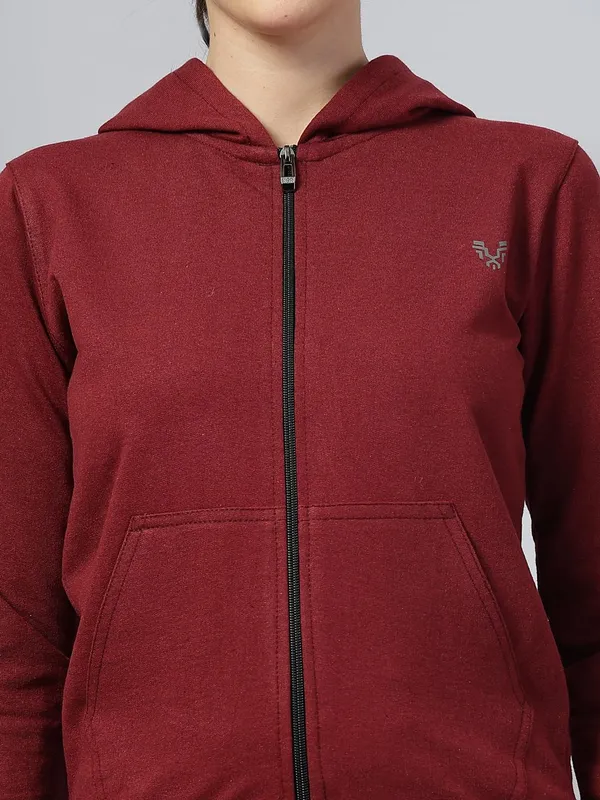Wine_Cotton_Sweatshirt_Hoodie_For_Women_&_Girls
