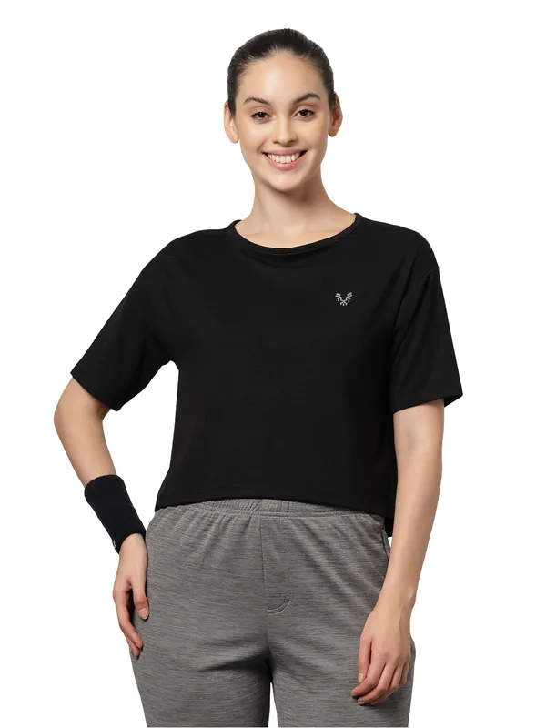 UZARUS_Women's_Regular_Fit_Gym_T-Shirt__Soft,_Breathable_&_Quick-Dry_Activewear__Ideal_for_Workout_,_Yoga,_Running,_Exercise,_Casual_Outings_&_Everyday_Comfort__Lightweight_&_Stretchable_Sportswear_Top_for_women
