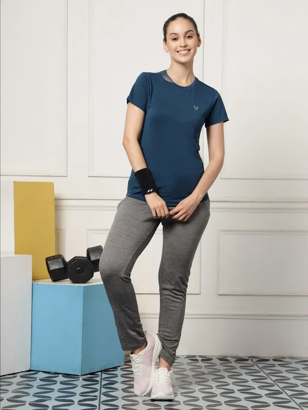UZARUS_Women's_Regular_Fit_Gym_T-Shirt__Soft,_Breathable_&_Quick-Dry_Activewear__Ideal_for_Workout_,_Yoga,_Running,_Exercise,_Casual_Outings_&_Everyday_Comfort__Lightweight_&_Stretchable_Sportswear_Top_for_women