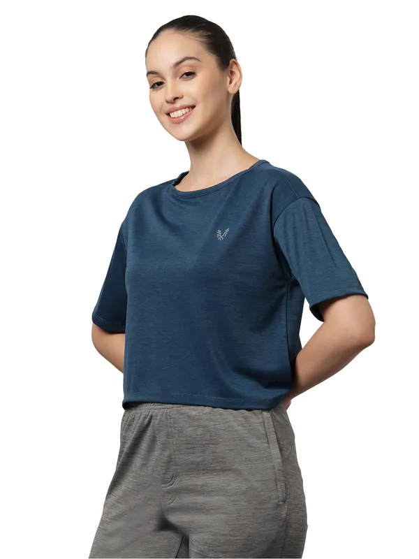 UZARUS_Women's_Regular_Fit_Gym_T-Shirt__Soft,_Breathable_&_Quick-Dry_Activewear__Ideal_for_Workout_,_Yoga,_Running,_Exercise,_Casual_Outings_&_Everyday_Comfort__Lightweight_&_Stretchable_Sportswear_Top_for_women