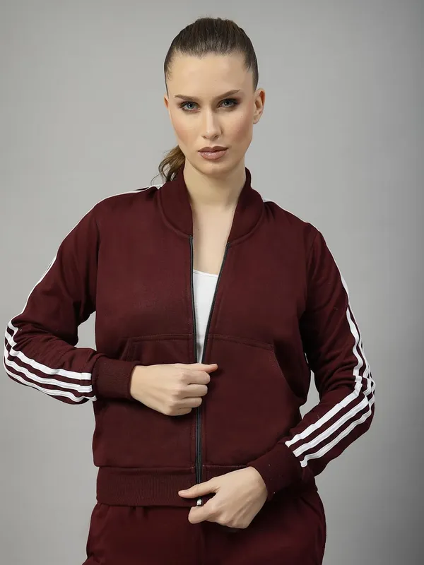 Wine_Fleece_Winter_Athletic_Gym_Running_Sports_Track_Suit_Co-Ord_Sets_For_Women_&_Girls