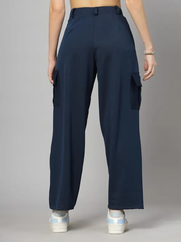 Silver_Relaxed_Fit_Cargo_Trouser_4_Pockets_Baggy_Pants_For_Women_&_Girls